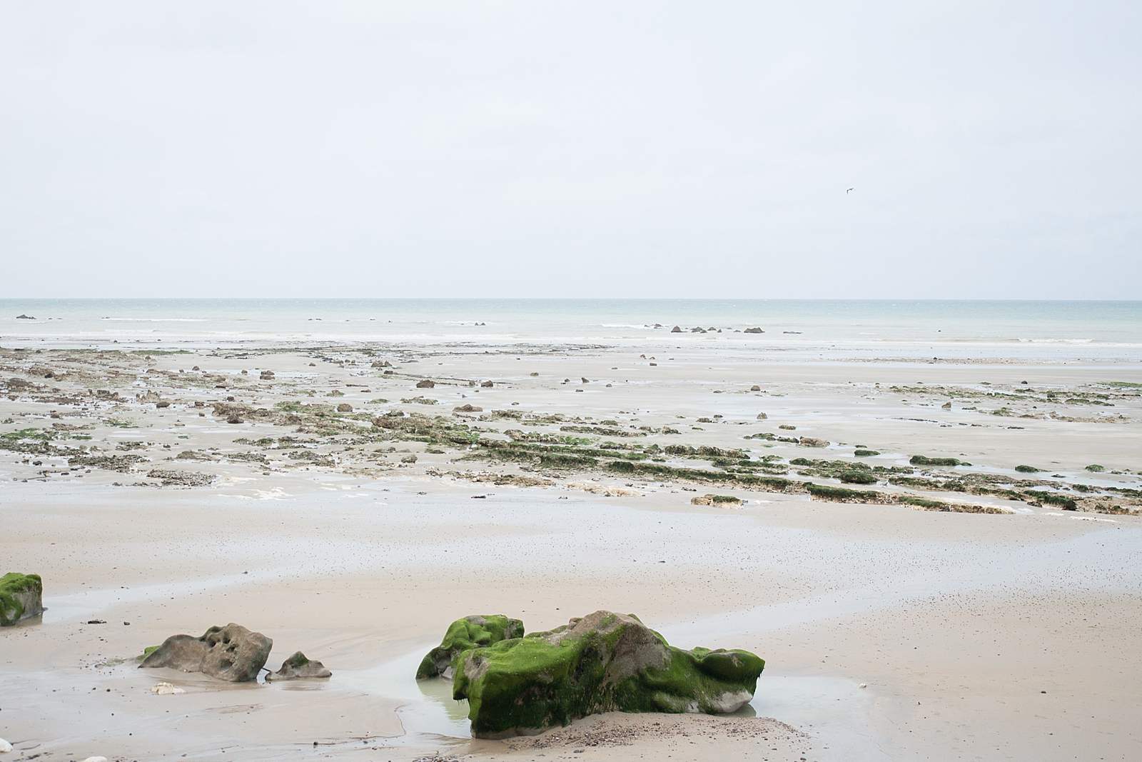 photographie de voyage, Normandie, france, plage de Vasterival à marée basse