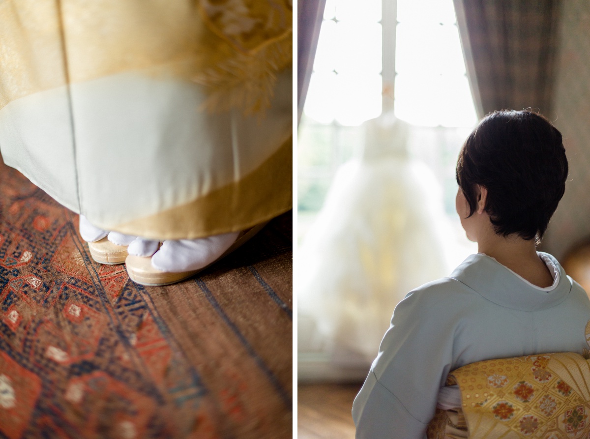 détails mariage Robe traditionnelle Japonaise