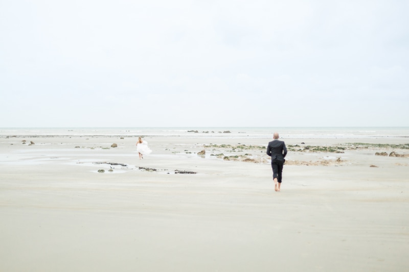 Photographe mariage sur la plage Normandie France